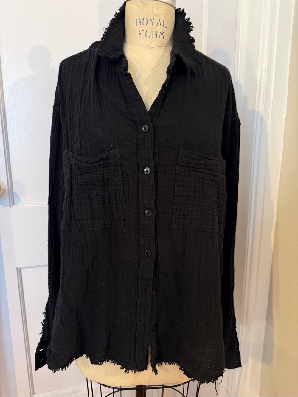 NWOT Urban Outfitters 100% Cotton Button-Front  - Lightweight Gauze Shirt
